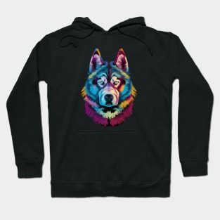 Alaskan Malamute Colorful Artwork Hoodie